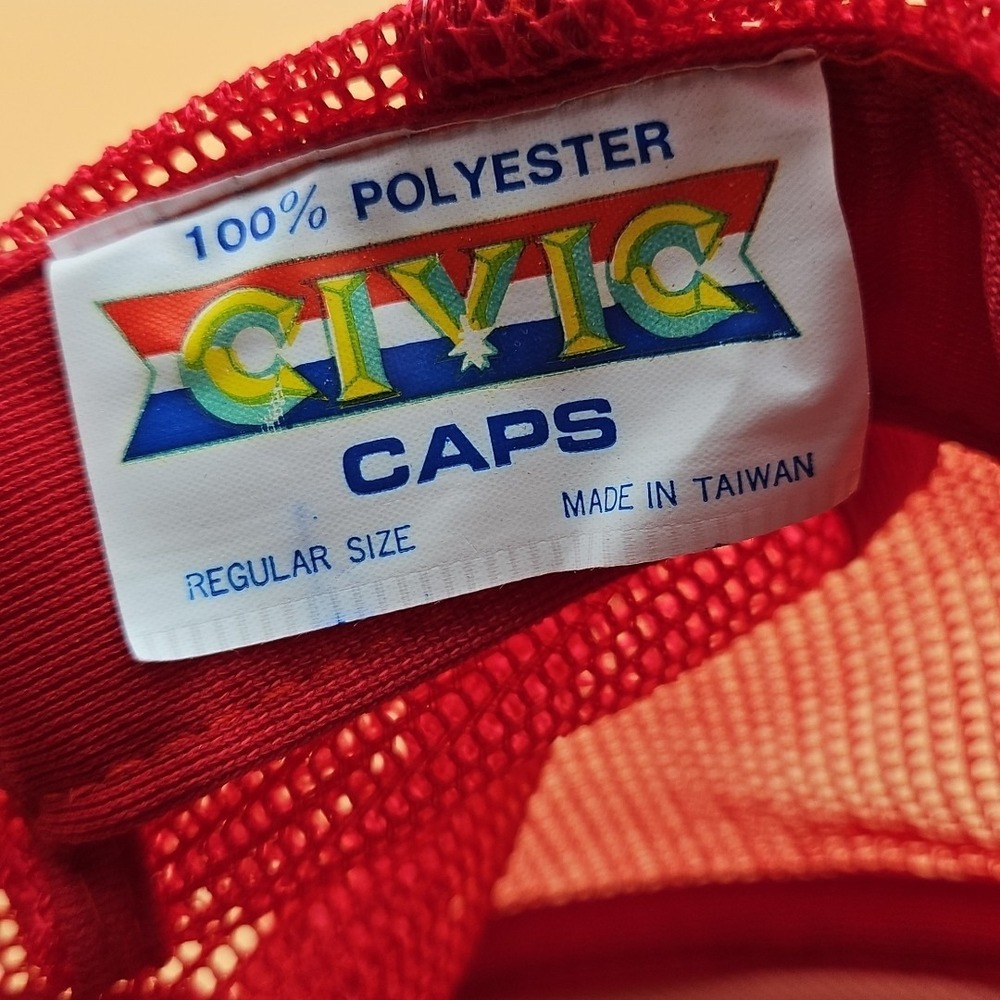 Vintage Trucker Hat Cap Performance Products Fel-Pro Red White Mesh Snapback - Picture 8 of 8